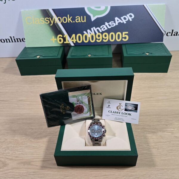 ROLEX - 40mm Platinum Daytona Ice Blue Dial Ceramic Bezel 116506 - SANT BLANC